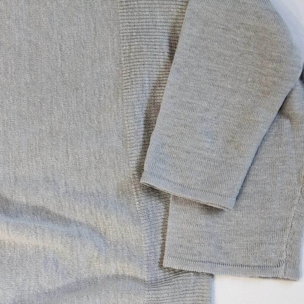 J Jill Lightweight Sweater Women XS Linen Blend Top casual gray